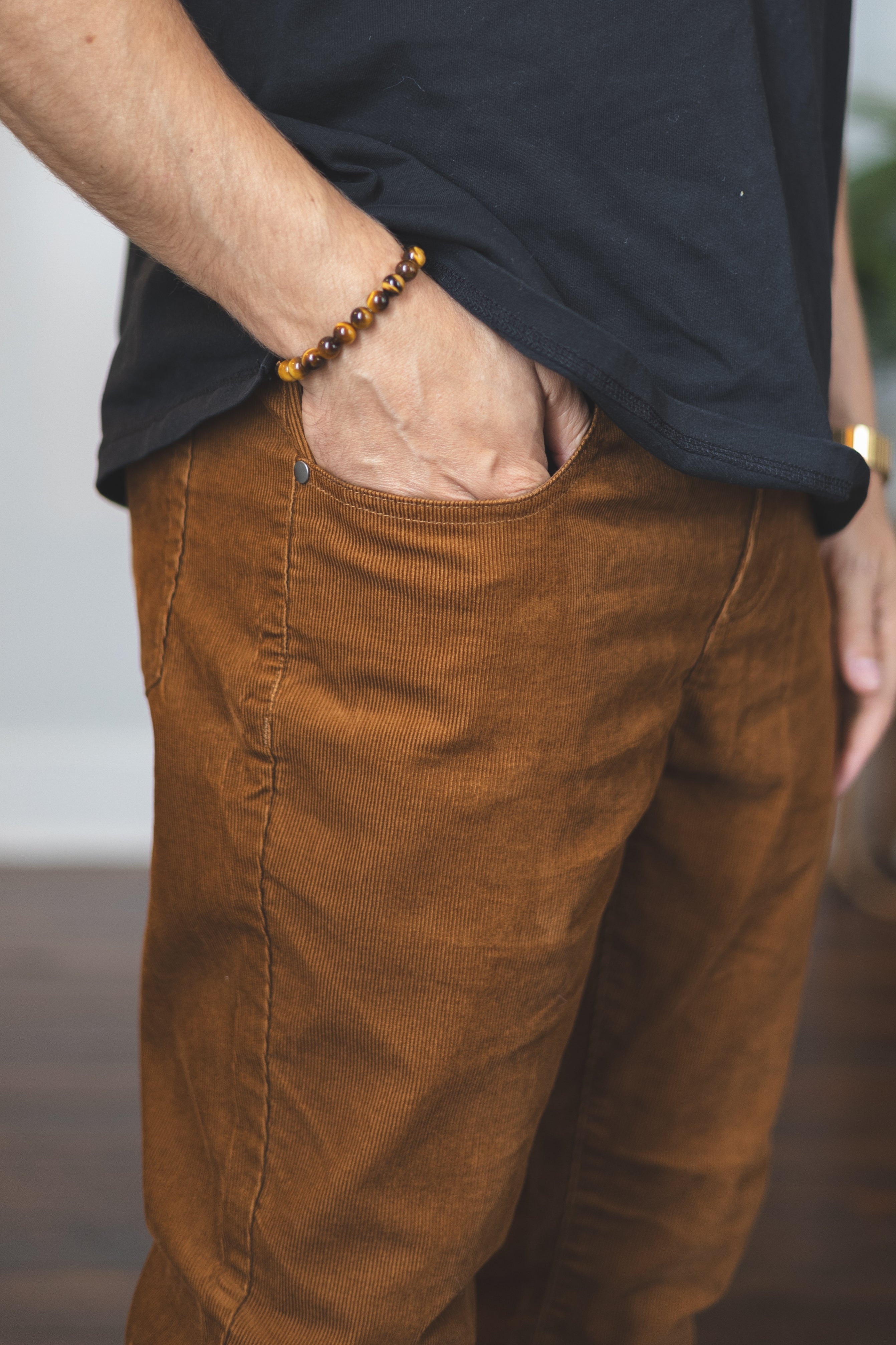 Stretch Cord 5 Pocket Pants Caramel